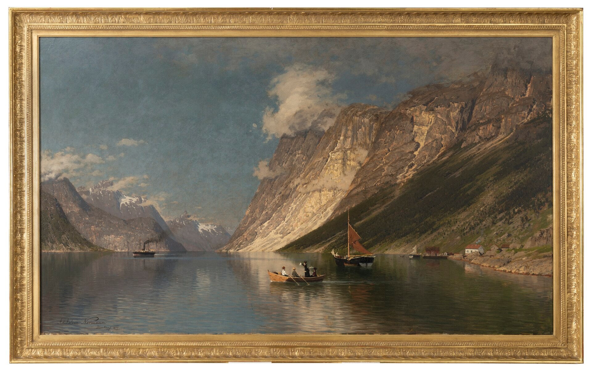 Romsdalsfjord, Adelsteen Normann, 1877, peinture à l’huile