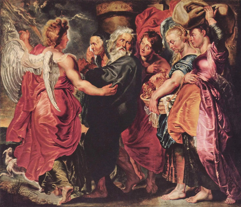 Lote e sua família fugindo de Sodoma - Peter Paul Rubens