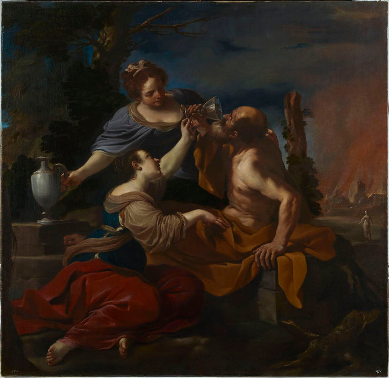 Lote e suas filhas - Guercino