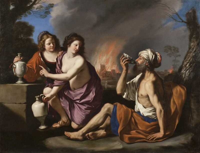 Lote e suas filhas - Guercino