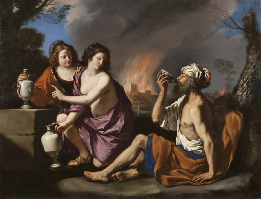 Lote e suas filhas - Guercino