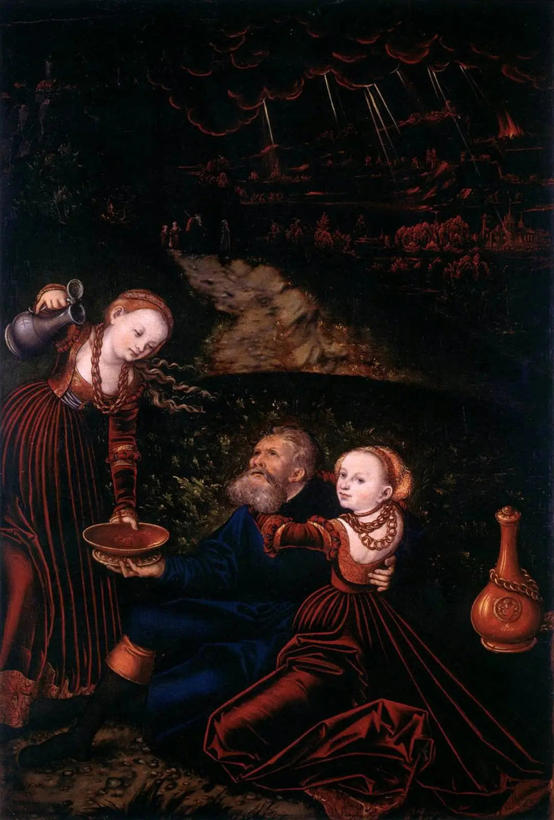 Lote e suas filhas - Lucas Cranach, o Velho