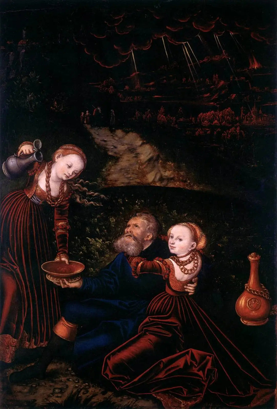 Lote e suas filhas - Lucas Cranach, o Velho