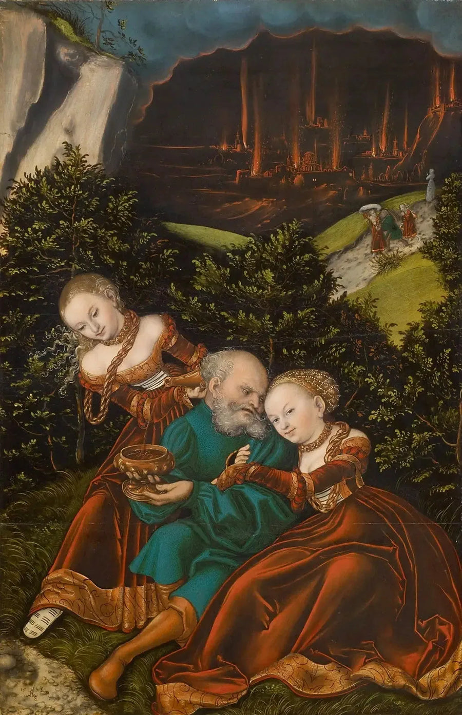 Lote e suas filhas - Lucas Cranach, o Velho