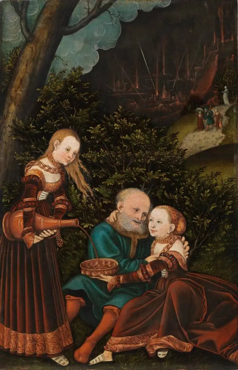 Lote e suas filhas - Lucas Cranach, o Velho