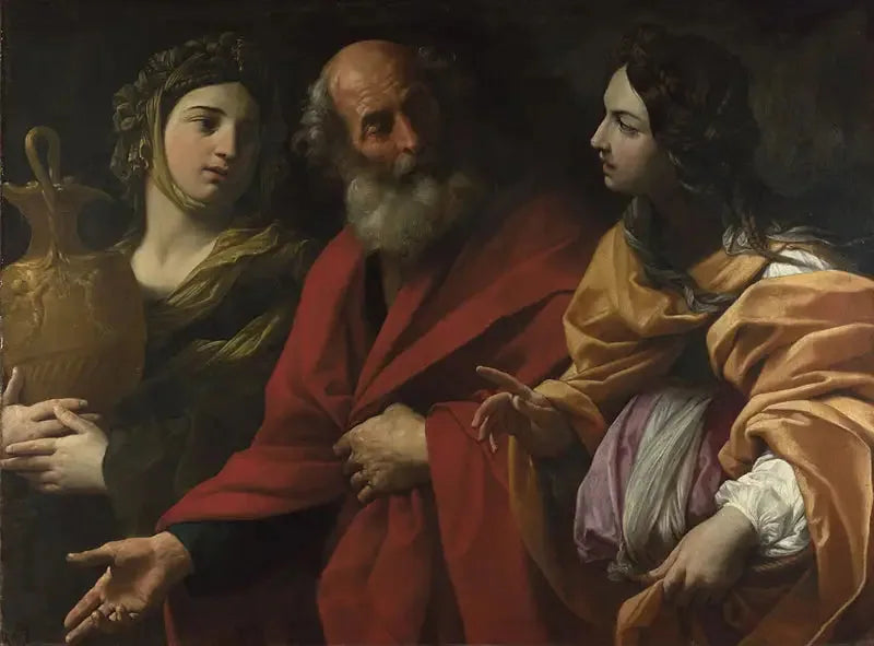 Lote e suas filhas deixando Sodoma - Guido Reni