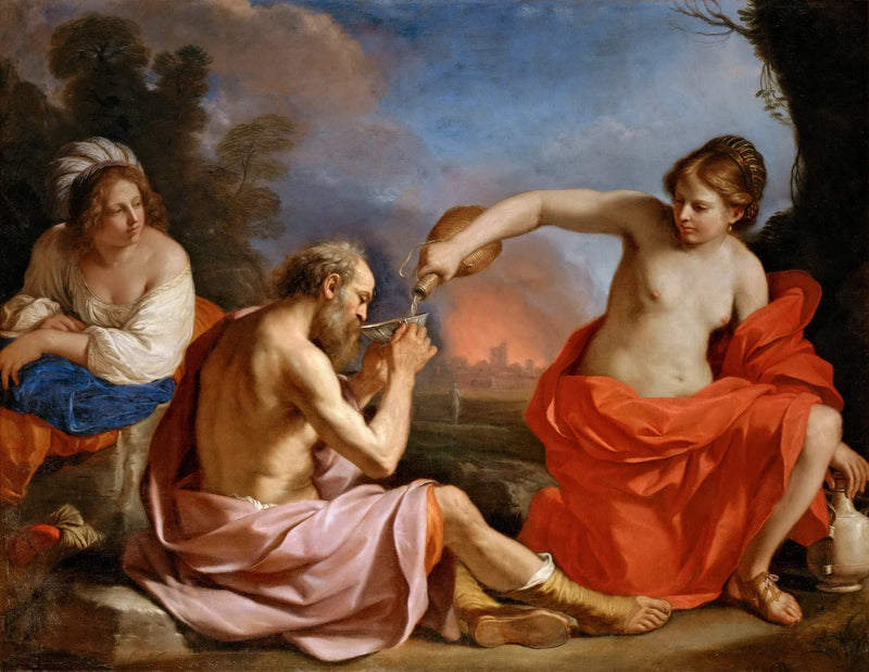 Loth e suas Filhas - Guercino