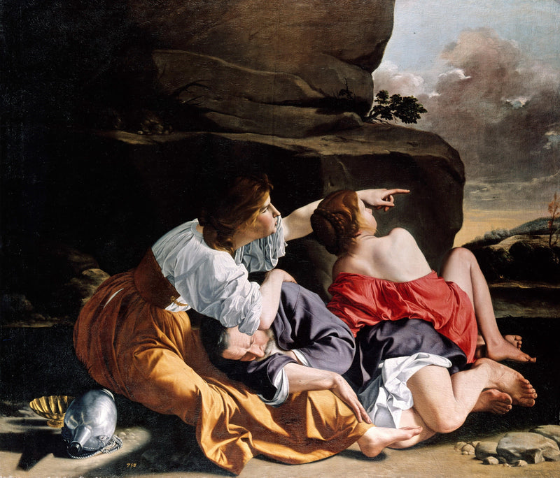 Loth e suas filhas. - Orazio Gentileschi