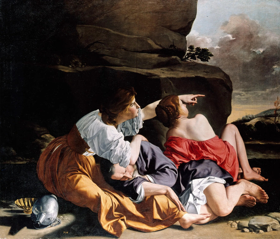 Loth e suas filhas. - Orazio Gentileschi