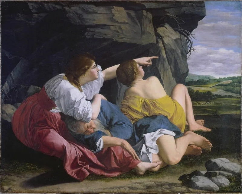 Loth e suas filhas - Orazio Gentileschi