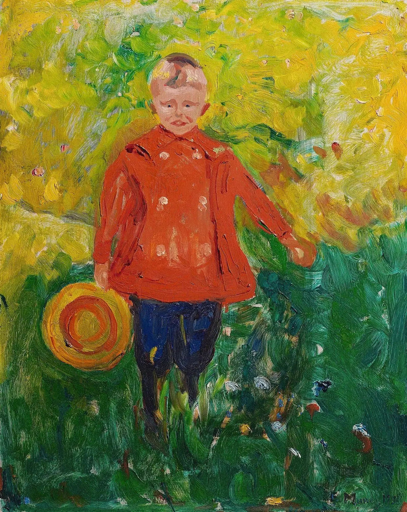 Lothar Linde com o casaco vermelho - Edvard Munch