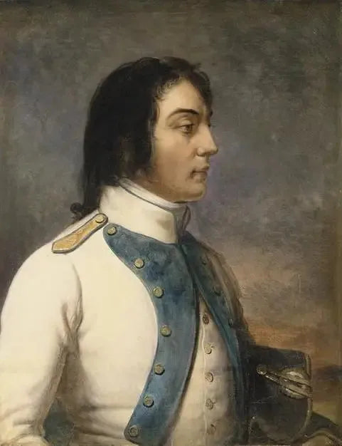 Louis-Charles-Antoine Des Aix de Veygoux, conhecido como Desaix, capitão do 46º regimento de infantaria de linha em 1792 - Charles de Steuben