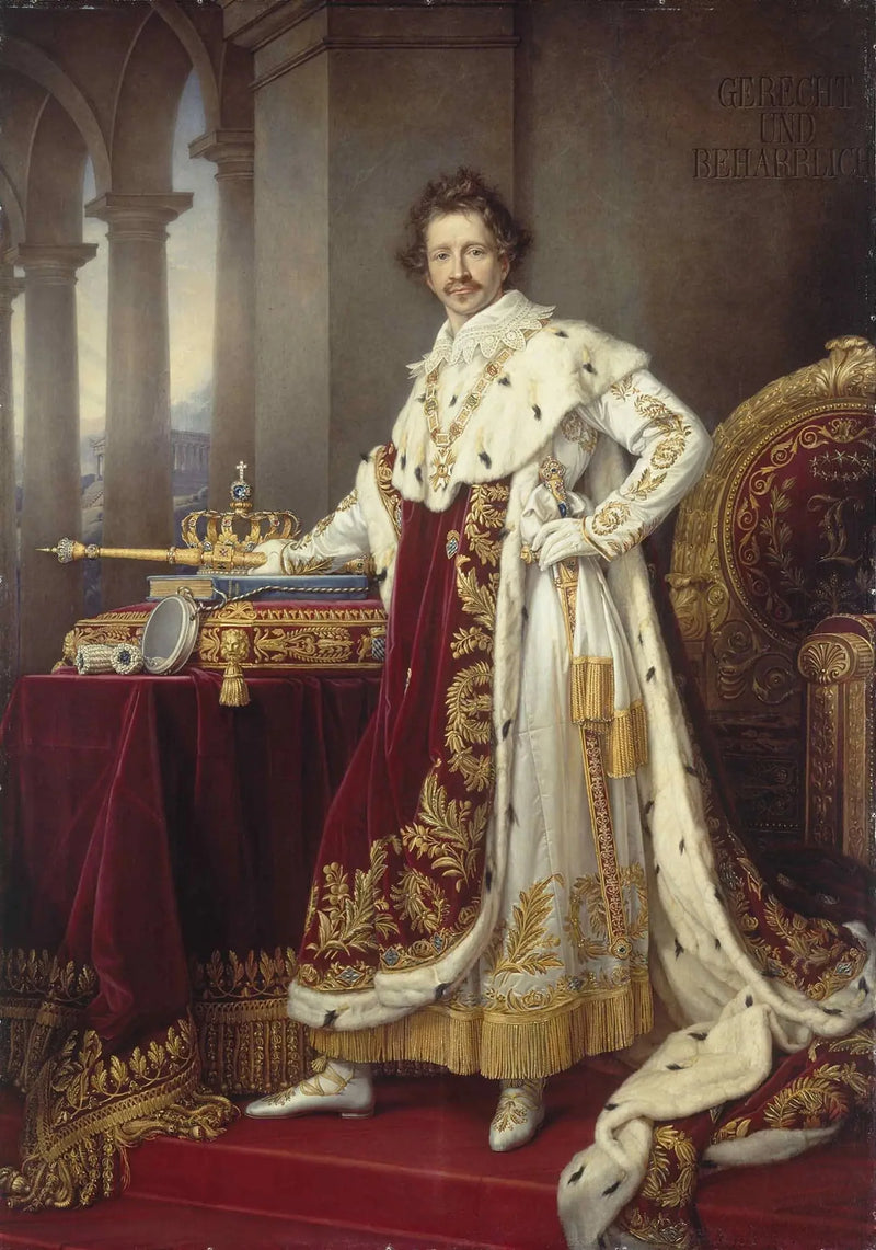 Luís I da Baviera em traje de coroação - Joseph Karl Stieler