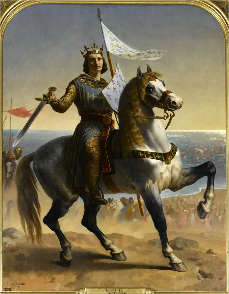 Luís IX, conhecido como Santo Louis, Rei da França (1215-1270) - Émile Signol