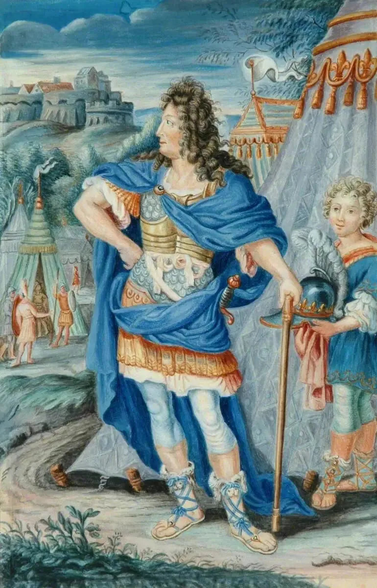 Louis XIV como imperador romano - Pierre Mignard