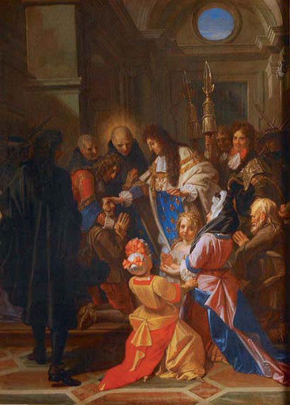 Louis XIV tocando os doentes das escrofulas - Jean-Baptiste Jouvenet