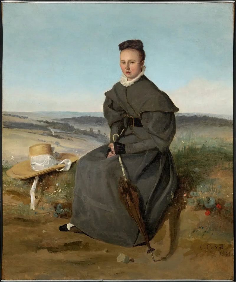 Louise Harduin de manhã - Jean-Baptiste Camille Corot