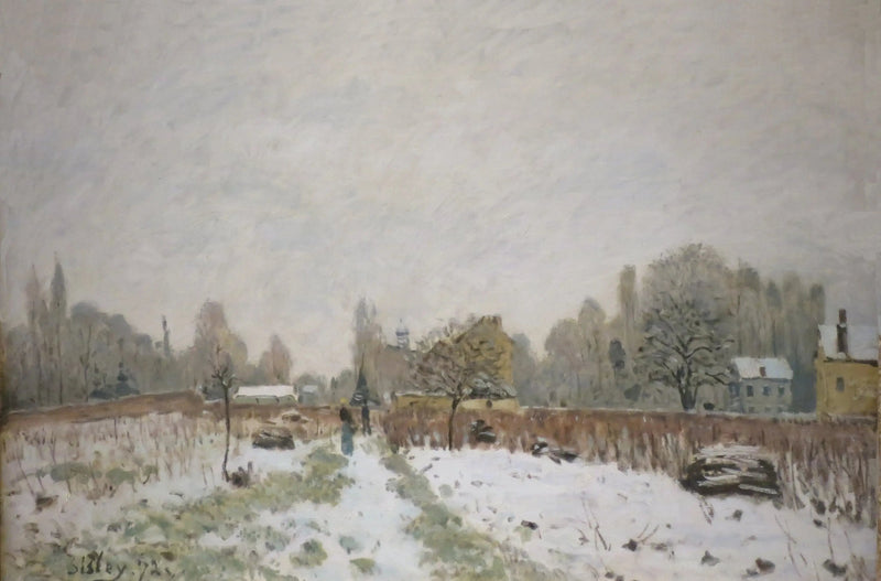 Louveciennes sob a neve - Alfred Sisley