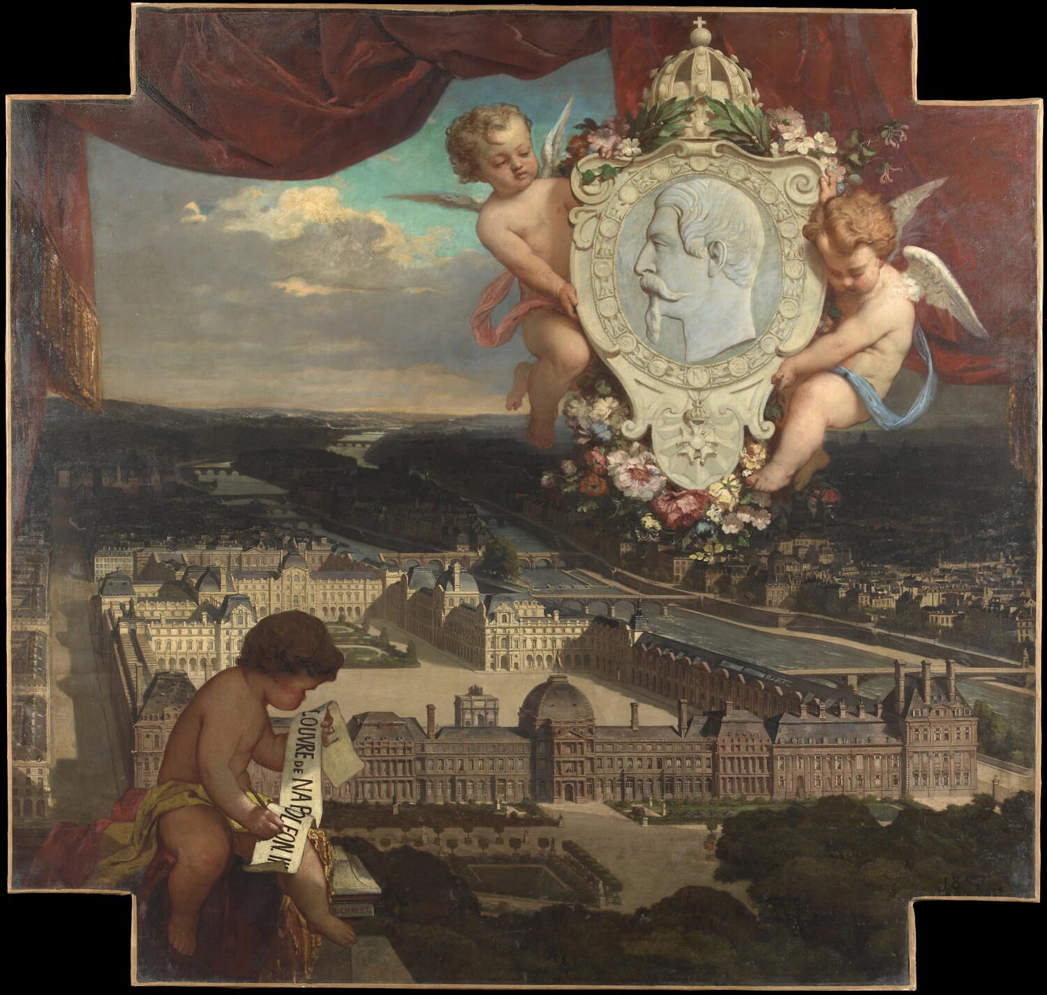 Le Louvre de Napoléon III - Victor Joseph Chavet