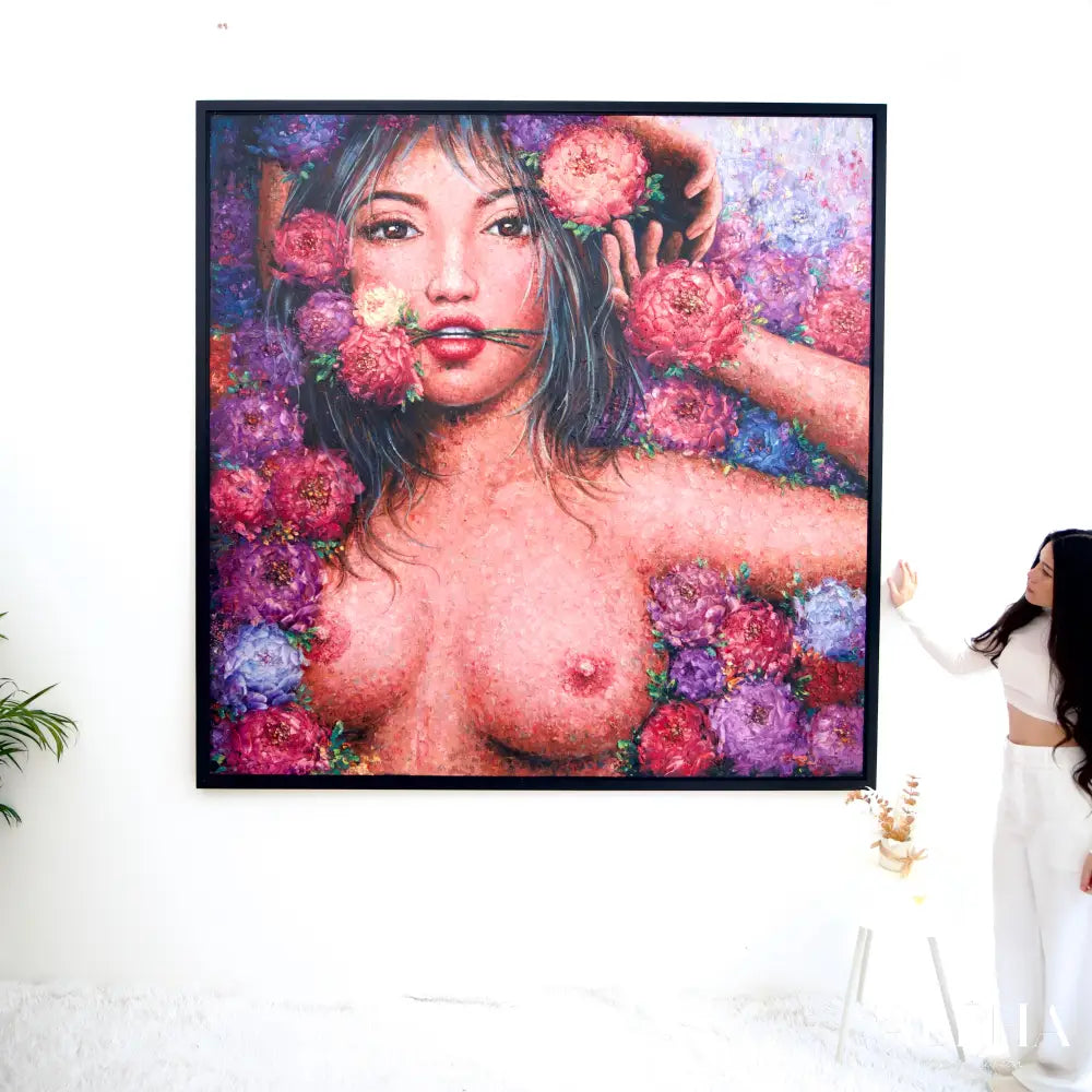 Love in Bloom – Kesorn | 200 x 200 cm Reproductions de tableaux à la peinture à l’huile