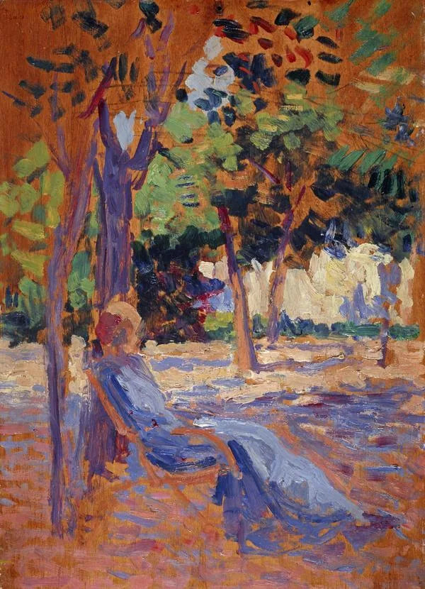 Lucie Cousturier em seu jardim - Maximilien Luce