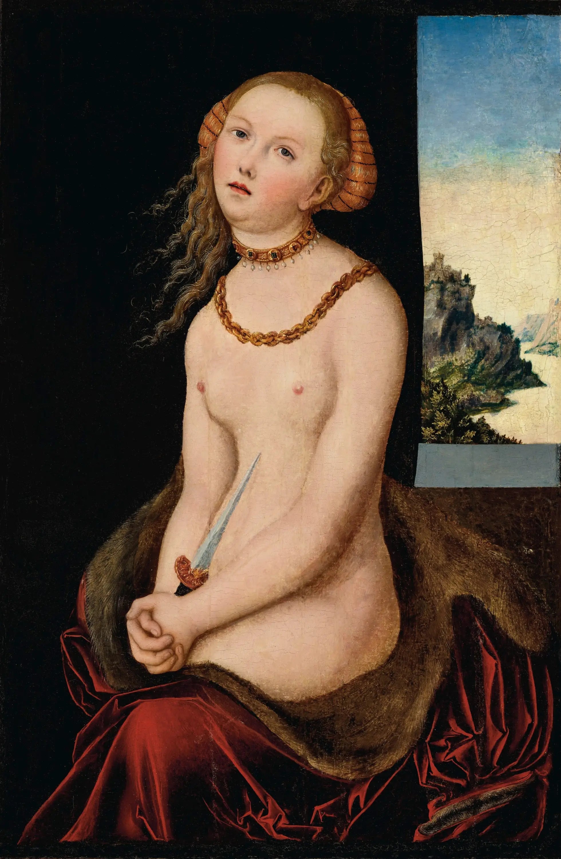 Lucrèce - Lucas Cranach the Elder image 1 copie peinte à la main à l’huile