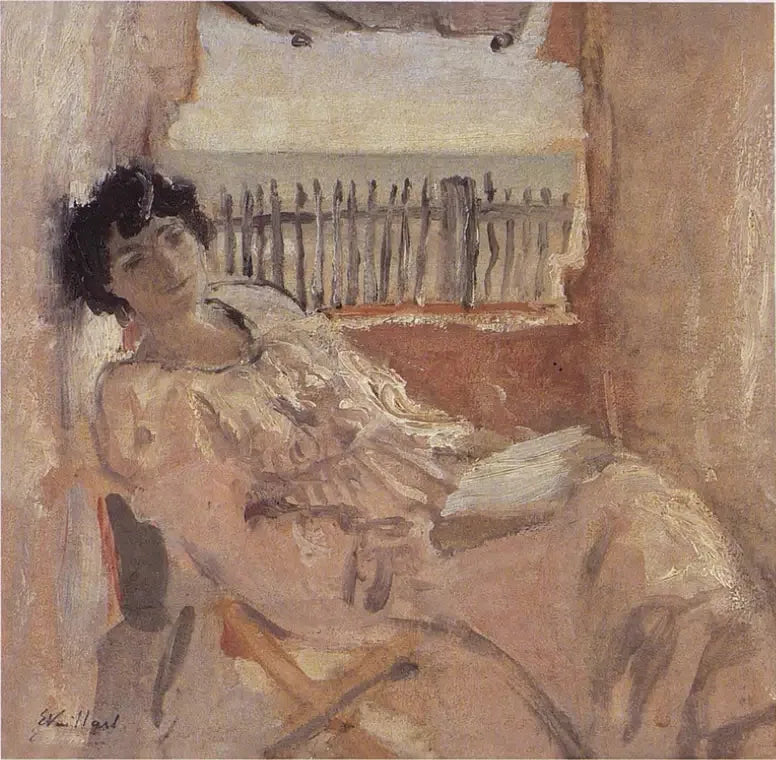 Lucy Hessel sonhando, à beira-mar - Édouard Vuillard