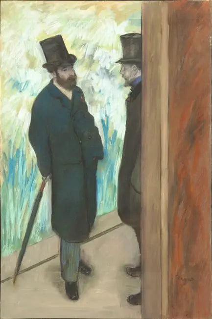 Ludovic Halévy e Albert Boulanger-Cavé nos bastidores da Ópera - Edgar Degas