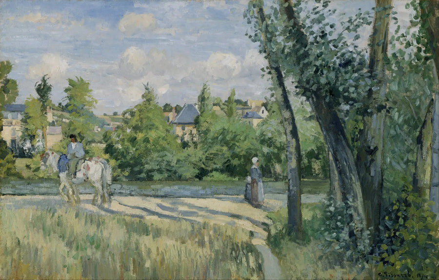 Luz do sol na estrada, Pontoise - Camille Pissarro