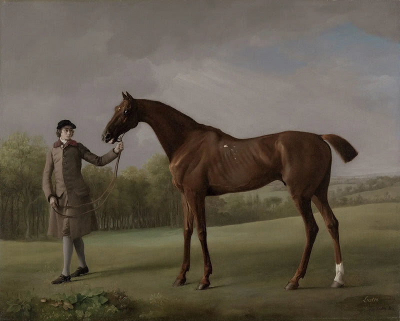 Lustre, segurado por um tratador de cavalos - George Stubbs