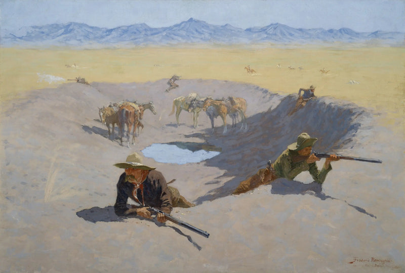Luta pelo ponto de água - Frederic Remington