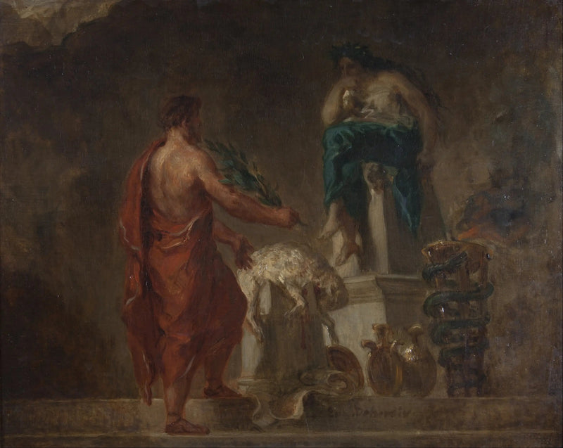 Licurgo consulta a Pítia - Eugène Delacroix