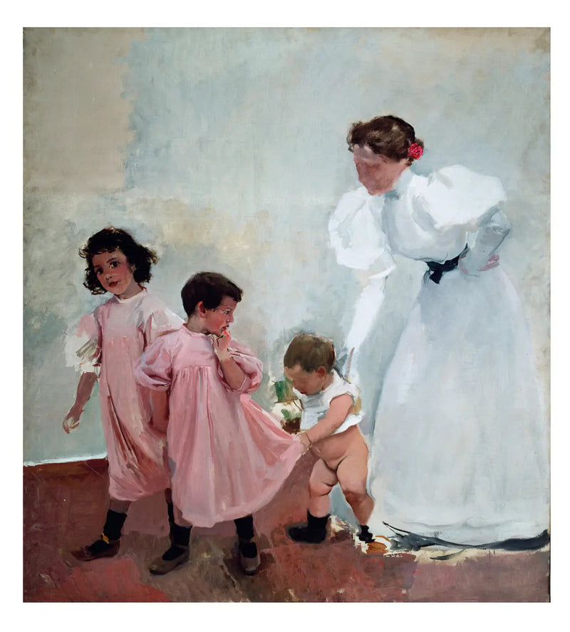 Minha esposa e meus filhos - Joaquín Sorolla