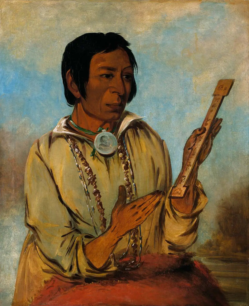 Ma-shée-na, Chifres de Alce, um sous-chef - George Catlin