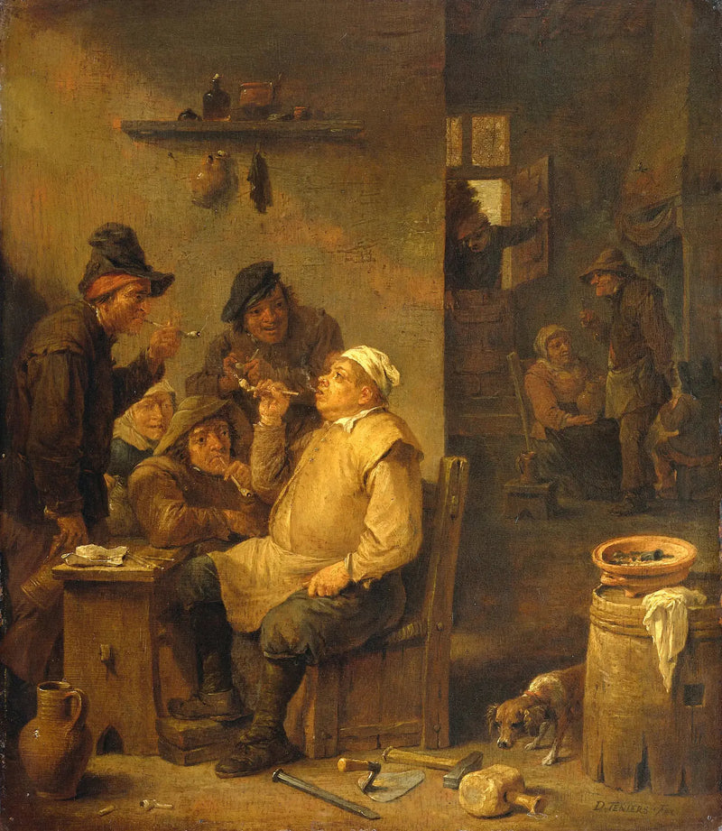 Maçon fumando cachimbo - David Teniers o Jovem