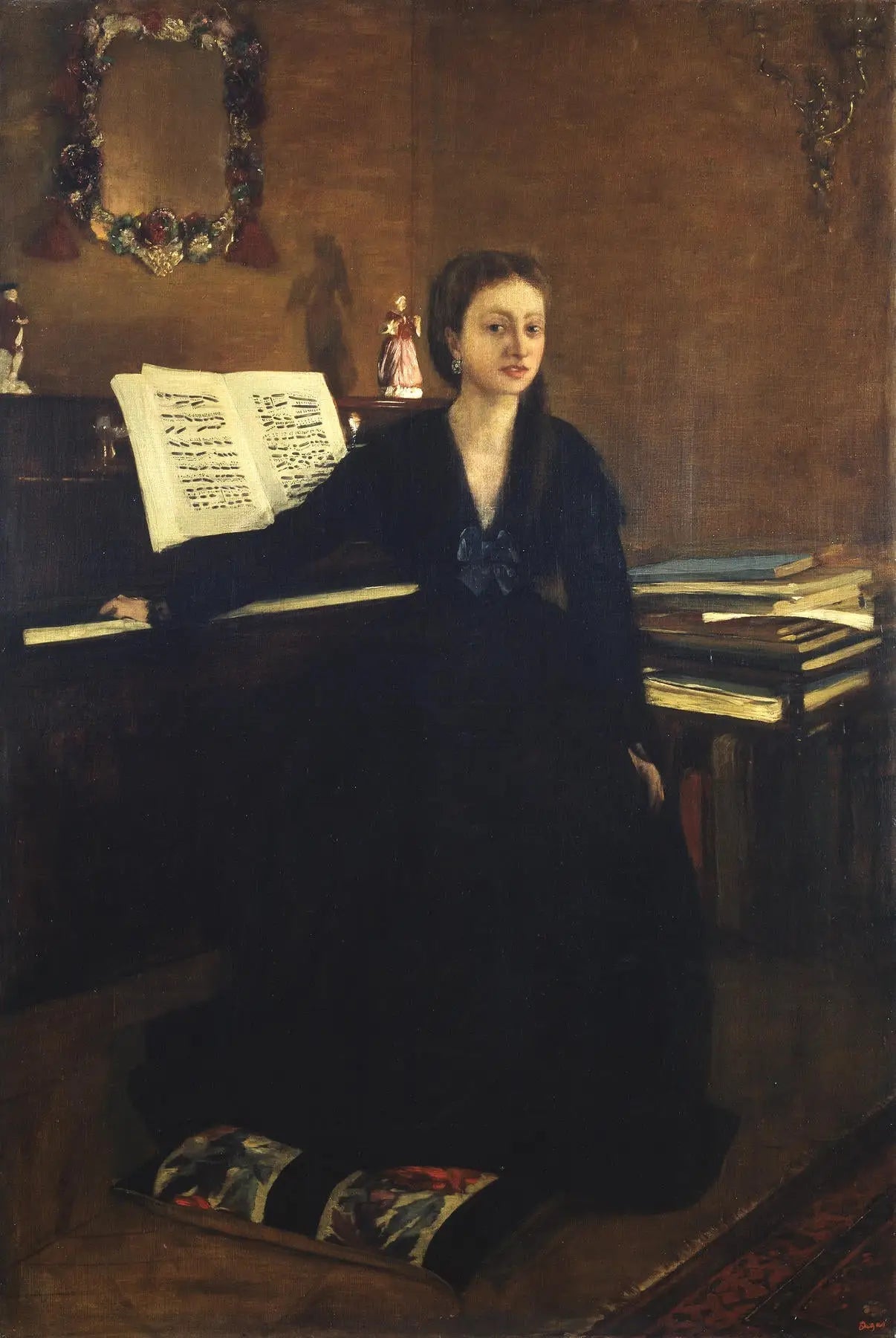 Madame Camus au piano - Edgar Degas image 1 reproduction artisanale de tableau