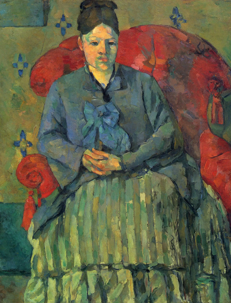 Madame Cézanne com a saia listrada - Paul Cézanne