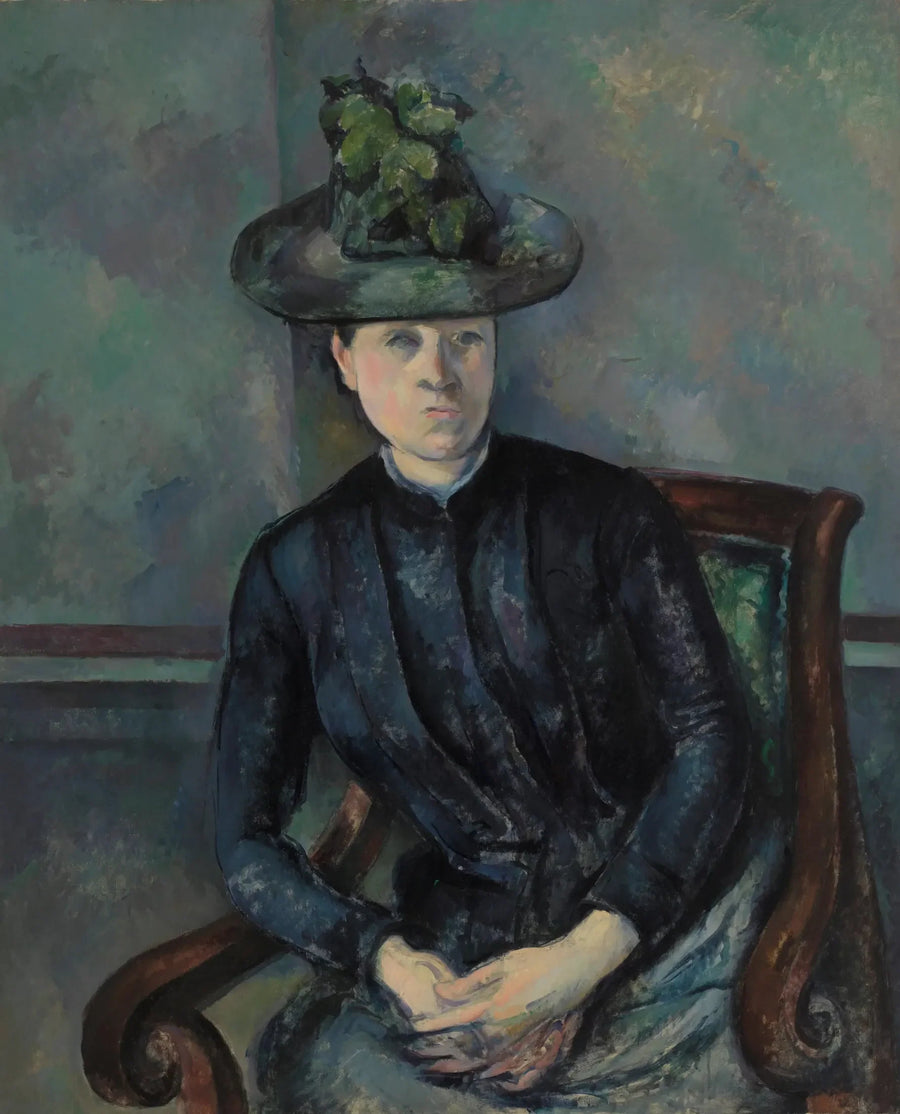 Madame Cézanne com chapéu verde - Paul Cézanne