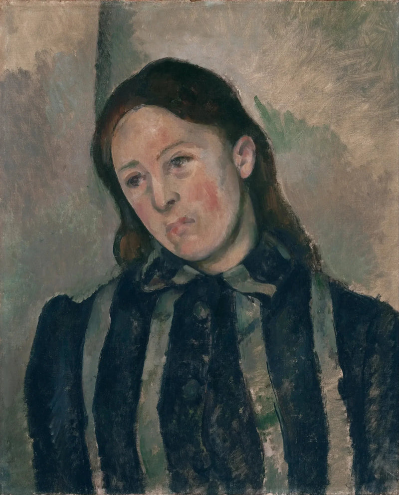 Madame Cézanne com cabelos soltos - Paul Cézanne