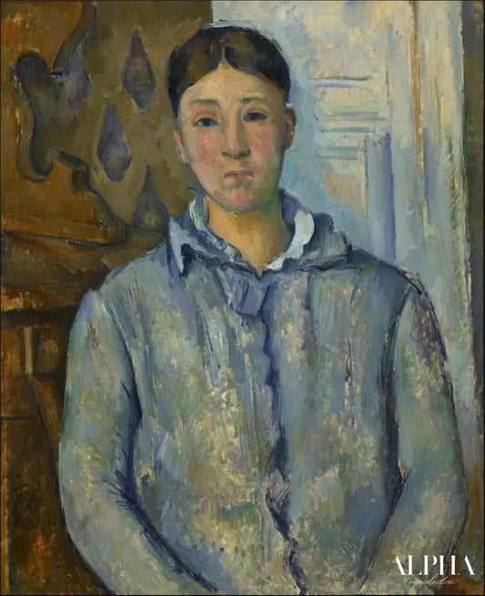 Madame Cézanne en bleu - Paul Cézanne - Reproductions de tableaux et peintures haut de gamme