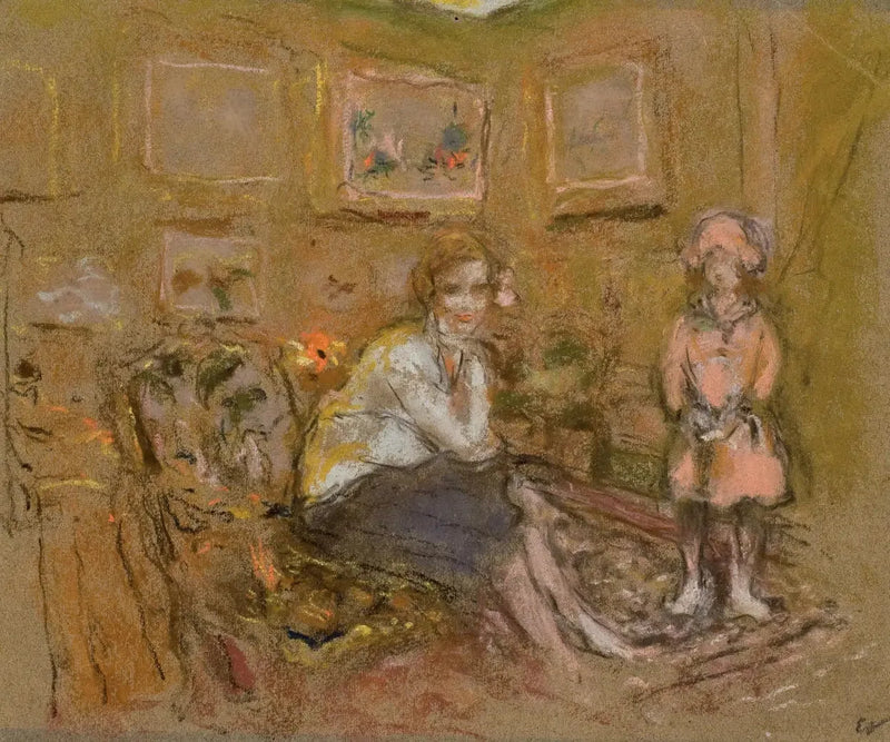 Madame Gaston Lévy e sua filha - Édouard Vuillard