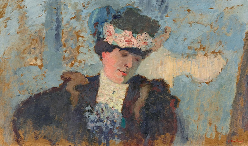 Madame Hessel com chapéu decorado com rosas - Édouard Vuillard