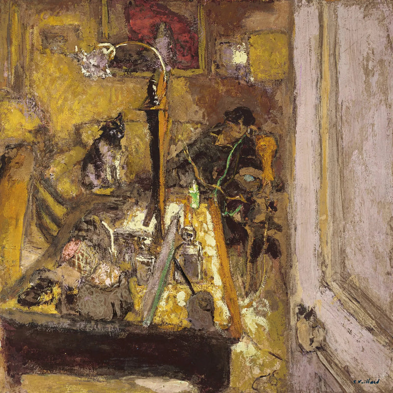 Madame Hessel telefonando em seu boudoir - Édouard Vuillard