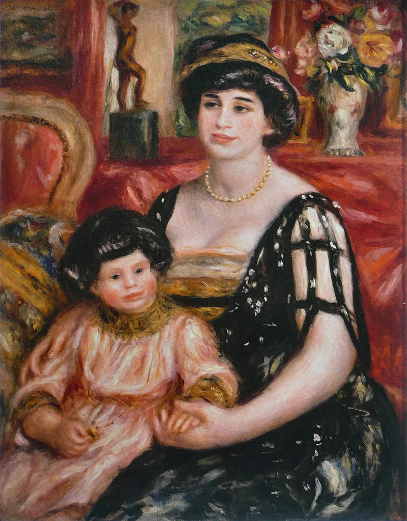 Madame Josse Bernheim-Jeune e filhos Henry - Pierre-Auguste Renoir