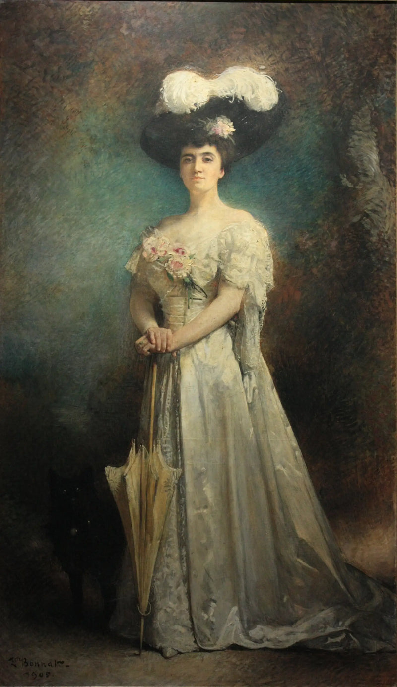 Madame Maurice Pascal e seu cachorro Tiny - Léon Bonnat