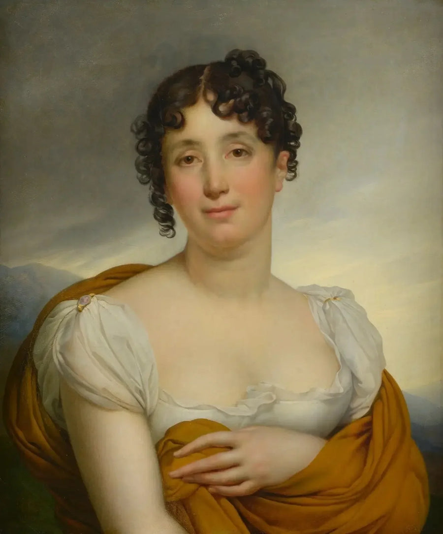 Madame Merlin com xale amarelo - Anne-Louis Girodet