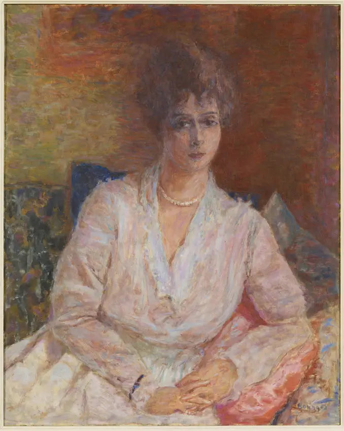 Senhora Reine Thadée Natanson com colar de pérolas - Pierre Bonnard