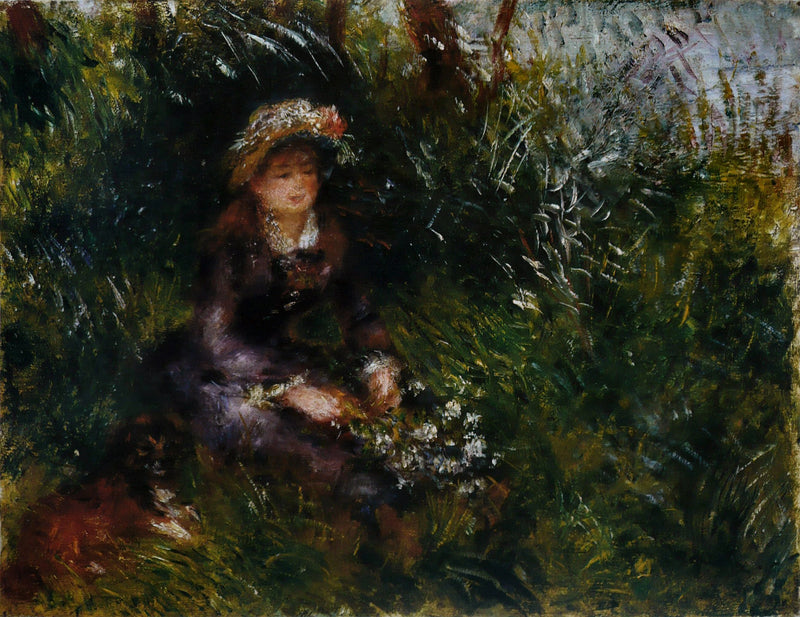 Madame Renoir com o cachorro - Pierre-Auguste Renoir