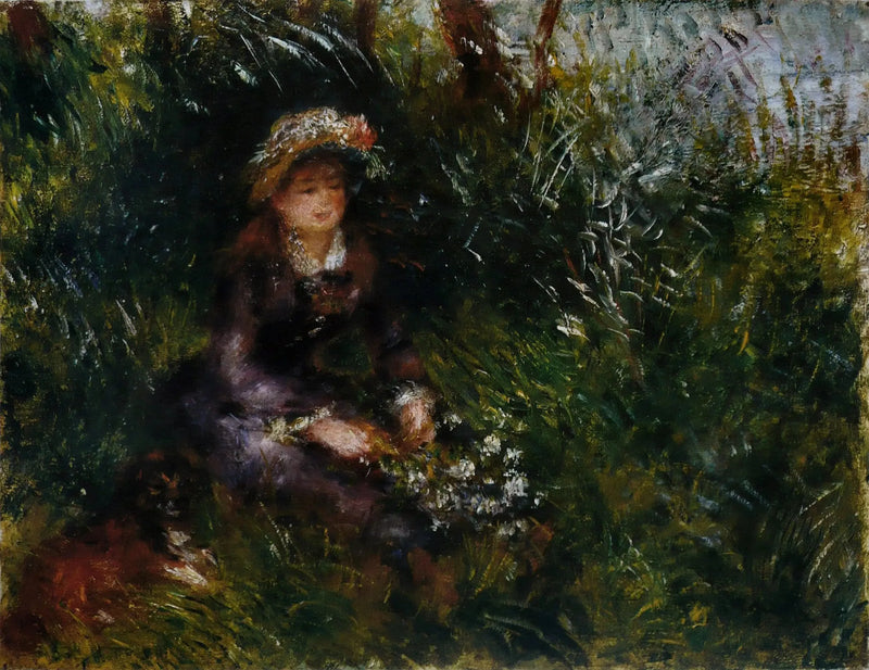 Madame Renoir com o cachorro - Pierre-Auguste Renoir