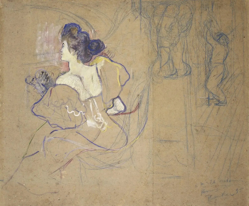 Madame Thadée Natanson (Misia Godebska, 1872-1950) no Teatro - Henri de Toulouse-Lautrec